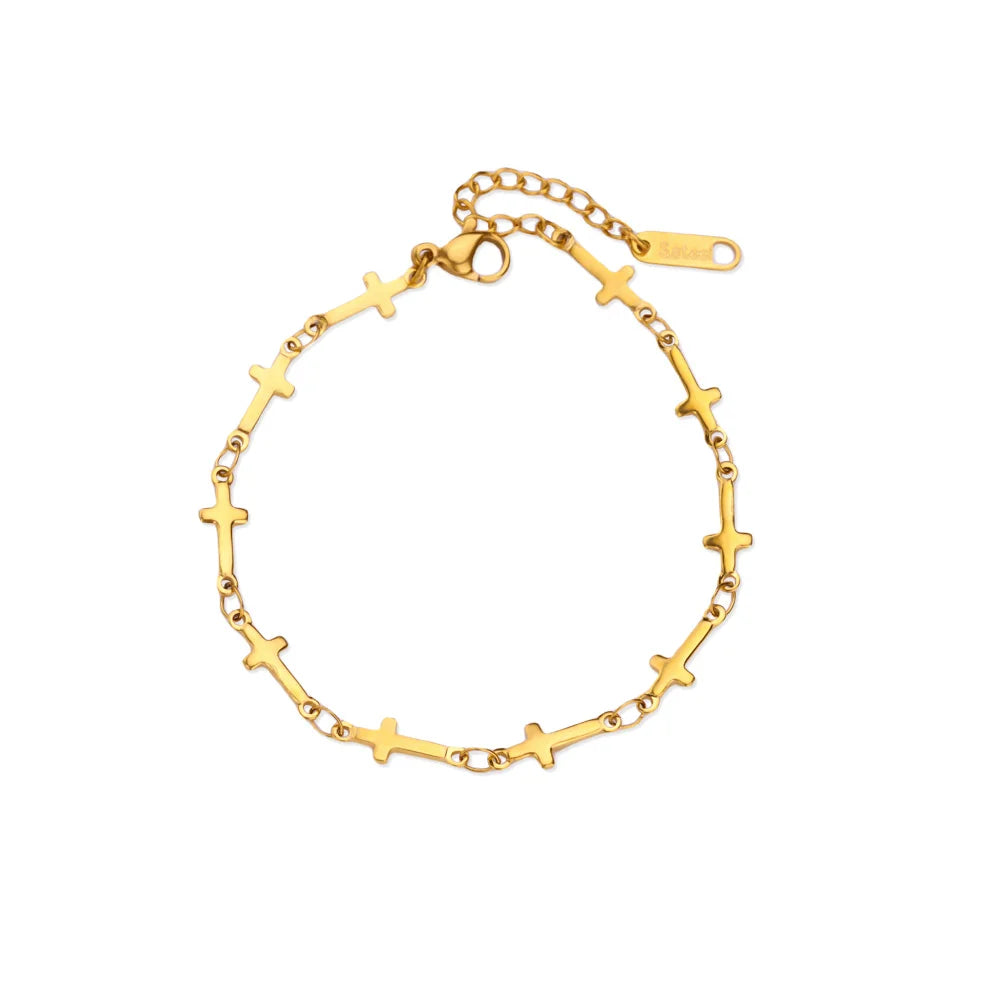 Herz-Armband „Eternal Love“ – Goldfarben & Wasserfest aus Edelstahl