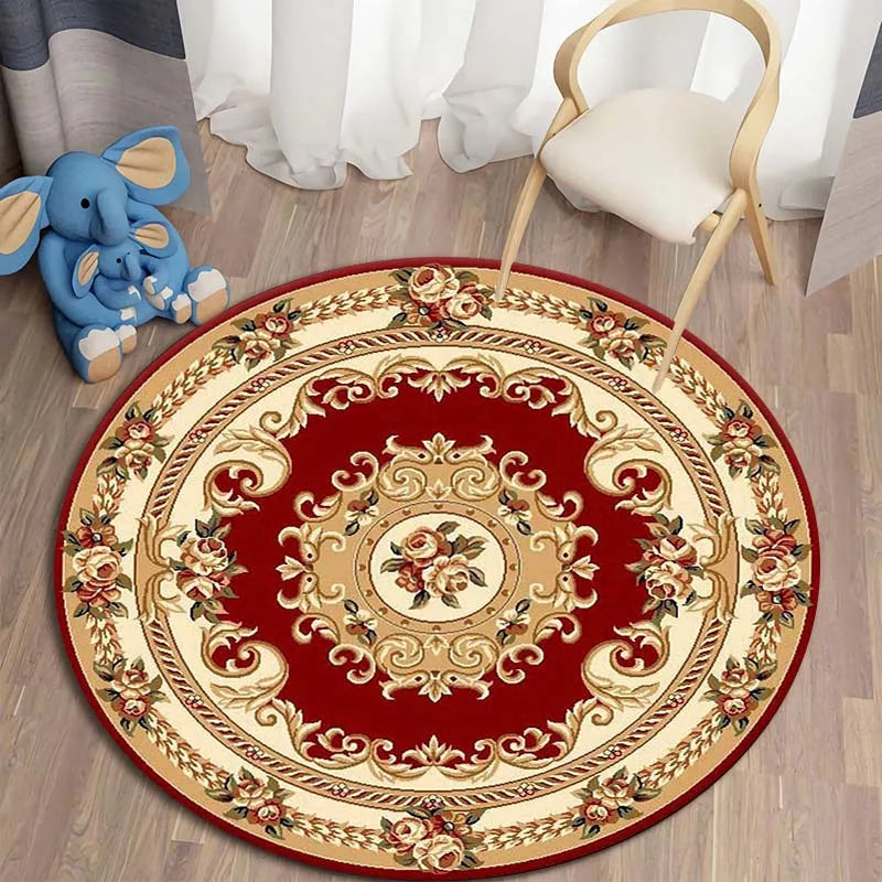 Soft-Touch Rundteppich „Floral Circle“ – Samtweich & Farbenfroh