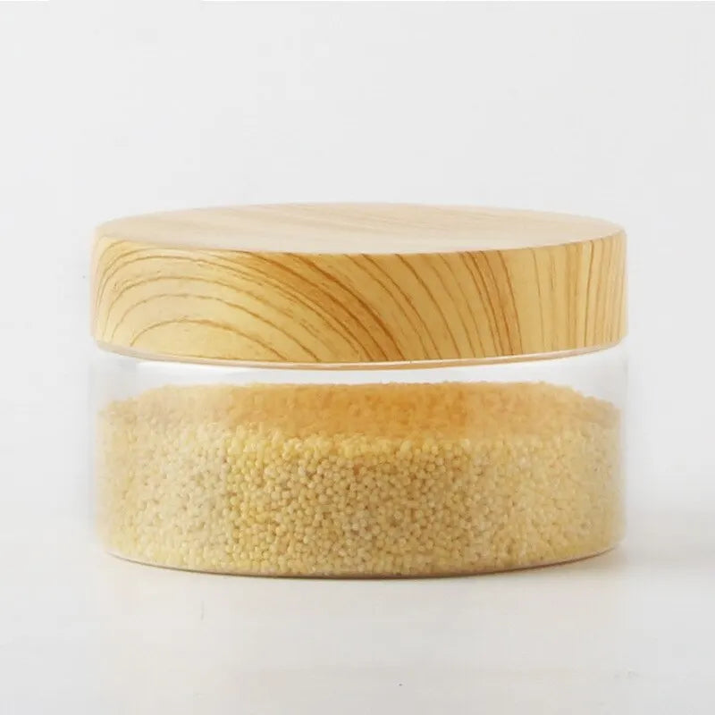 Luftdichte Vorratsdosen aus transparentem Kunststoff mit Holz-Optik