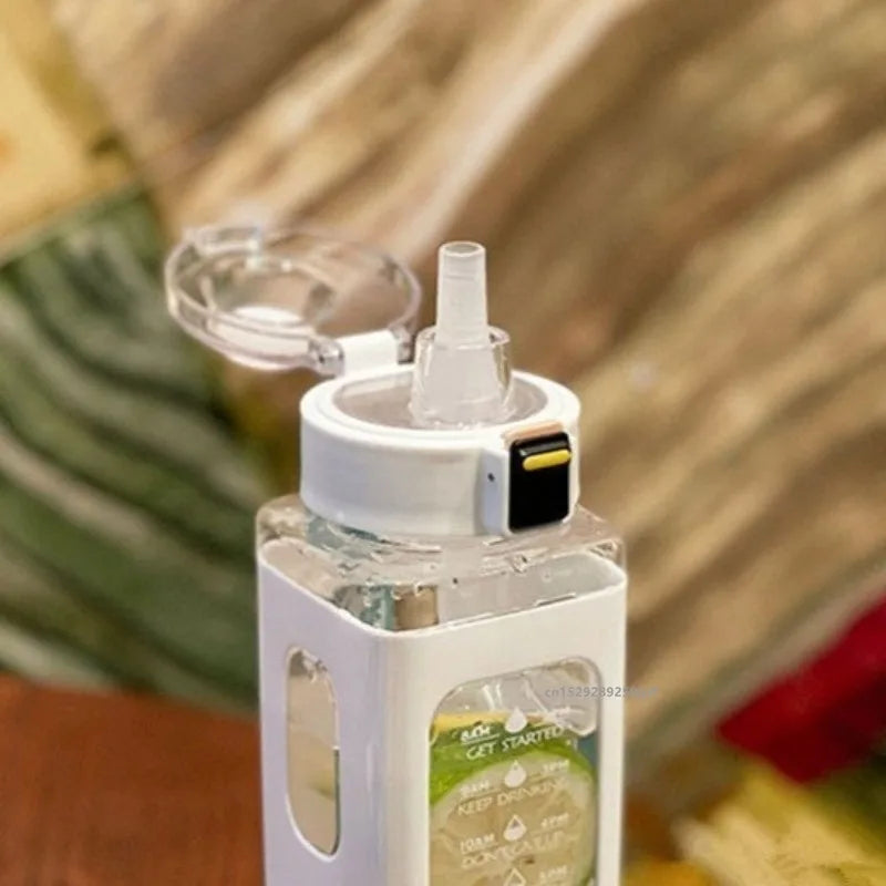 Kawaii Wasserflasche mit Strohhalm für Kinder & Erwachsene