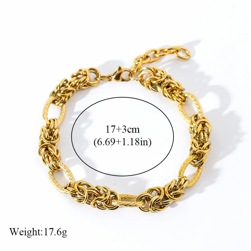 Exklusives EILIECK Armband: 316L Edelstahl mit 18K Goldplattierung