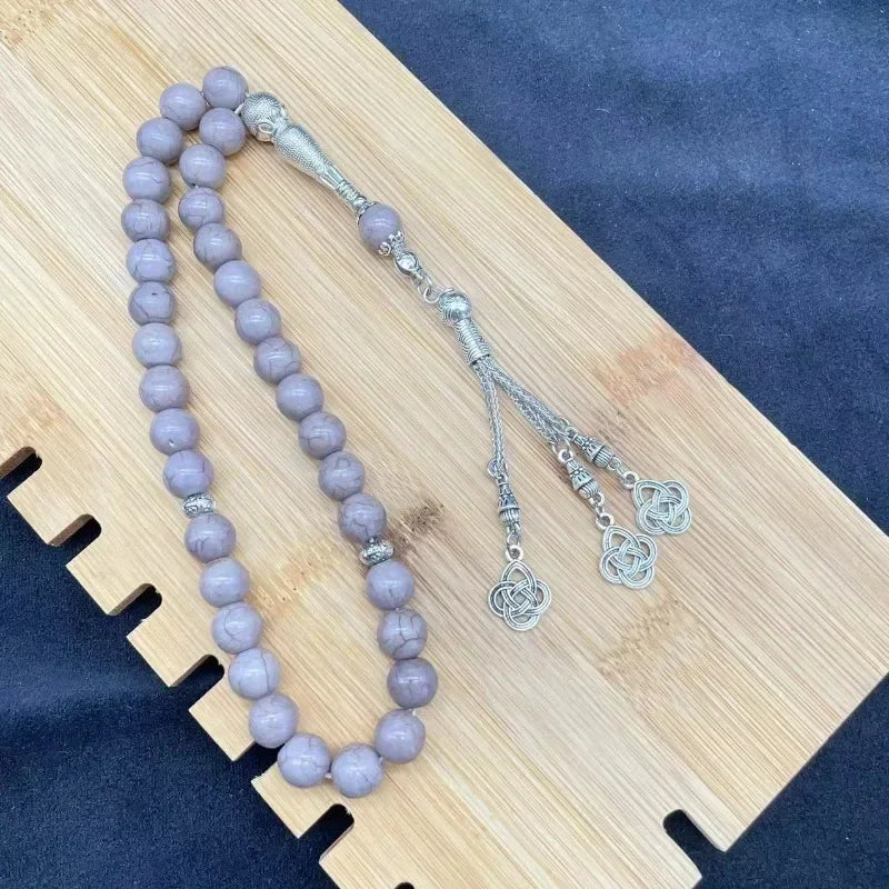 Ethnische Tesbih aus Steinperlen