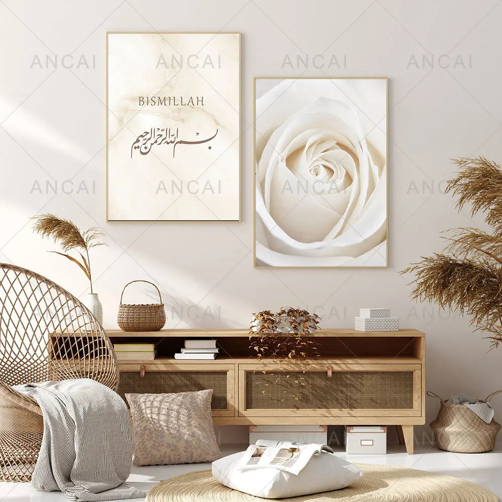 Modernes Blumen-Leinwandbild – Elegante Wandkunst für Ihr Zuhause