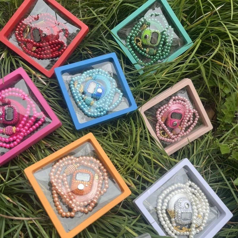 Luxuriöses Islamisches Geschenk-Set: Edelstein-Tasbih & Digitaler Zähler