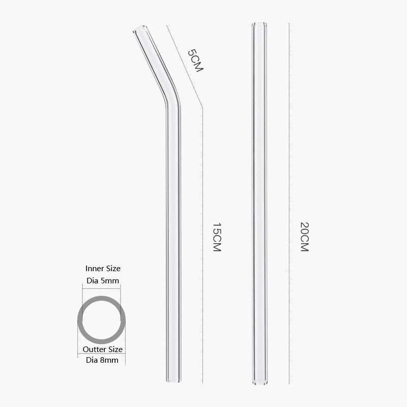 Wiederverwendbares Glasstrohhalm-Set (Eco-Friendly)