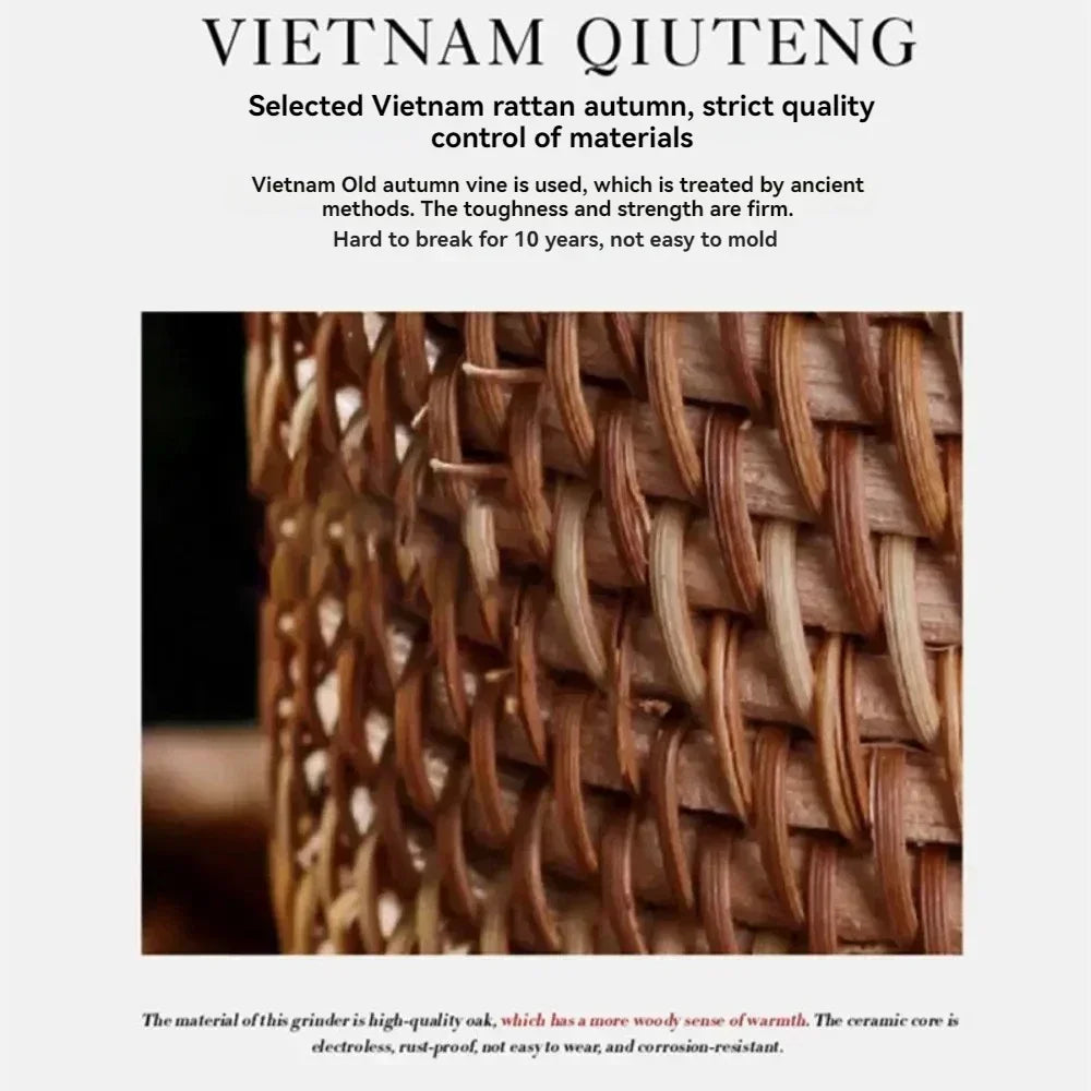 Handgewebte Tischsets aus Rattan im Zen-Stil (6er-Set)