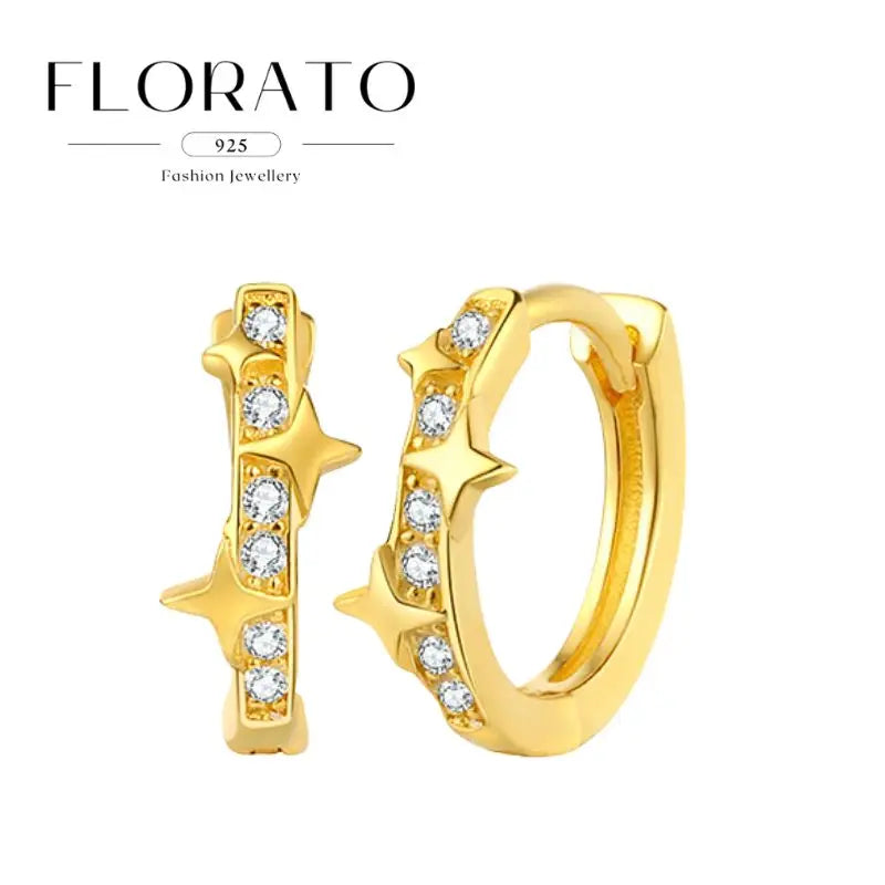 Luxuriöse Creolen mit unregelmäßigem Zirkon und Perlen-Akzenten