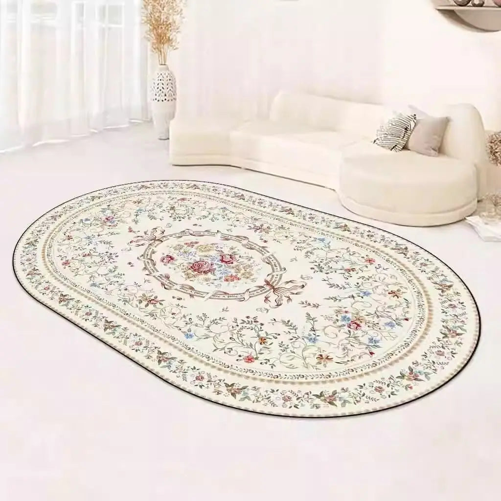 Boho-Persian Oval Rug– Ultraleicht, Waschbar & 3D-Präzision