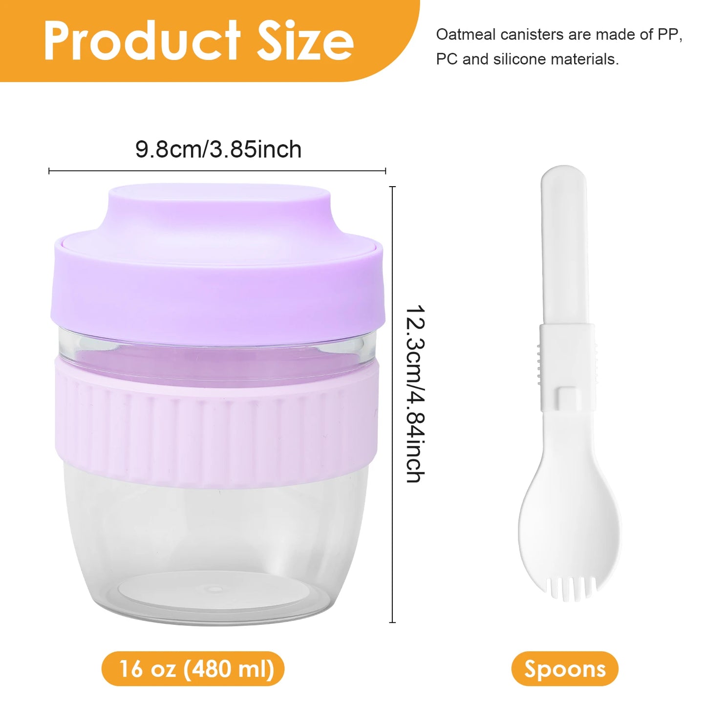 Moderner 2-in-1 Becher für Overnight Oats und Müsli