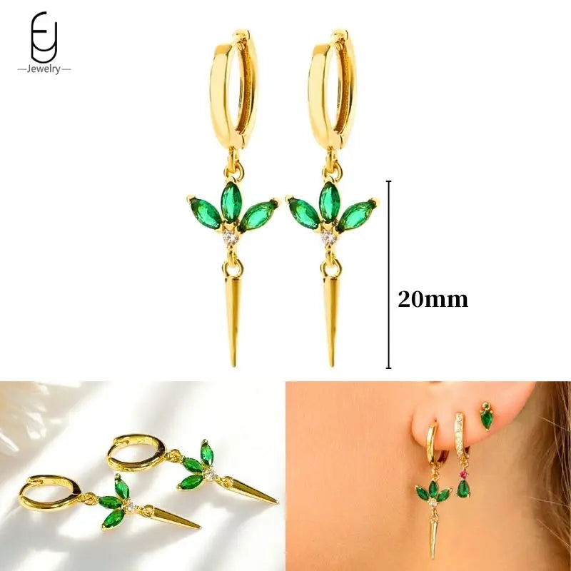 Trendige Herz-Creolen aus 925 Sterling Silber mit Zirkon