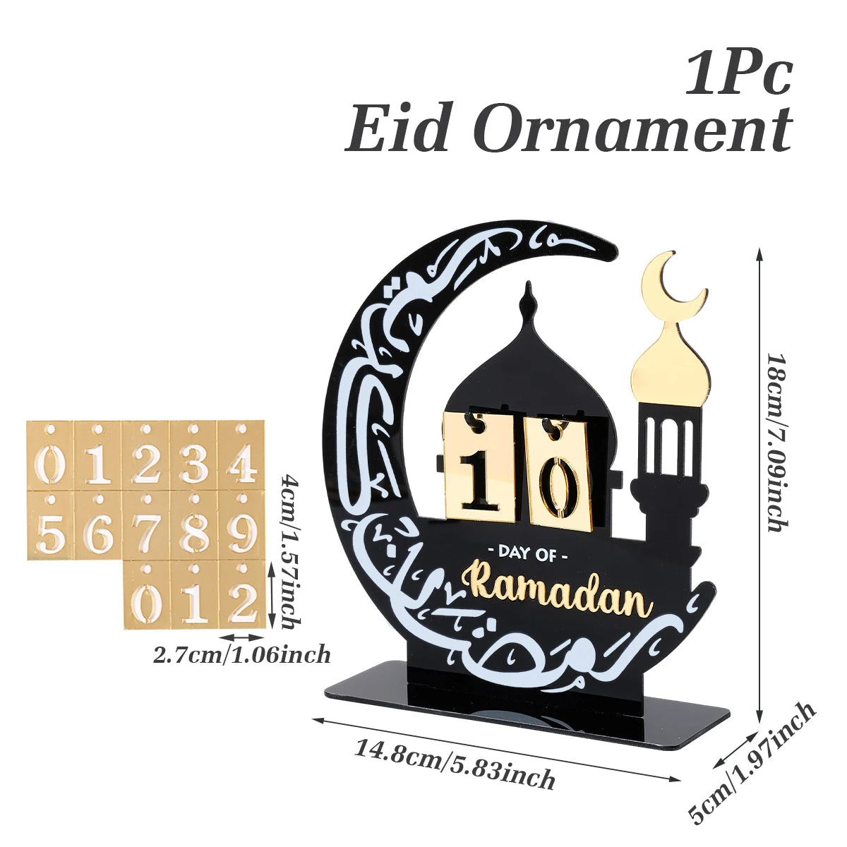 Ramadan Countdown Kalender Ornament aus Acryl