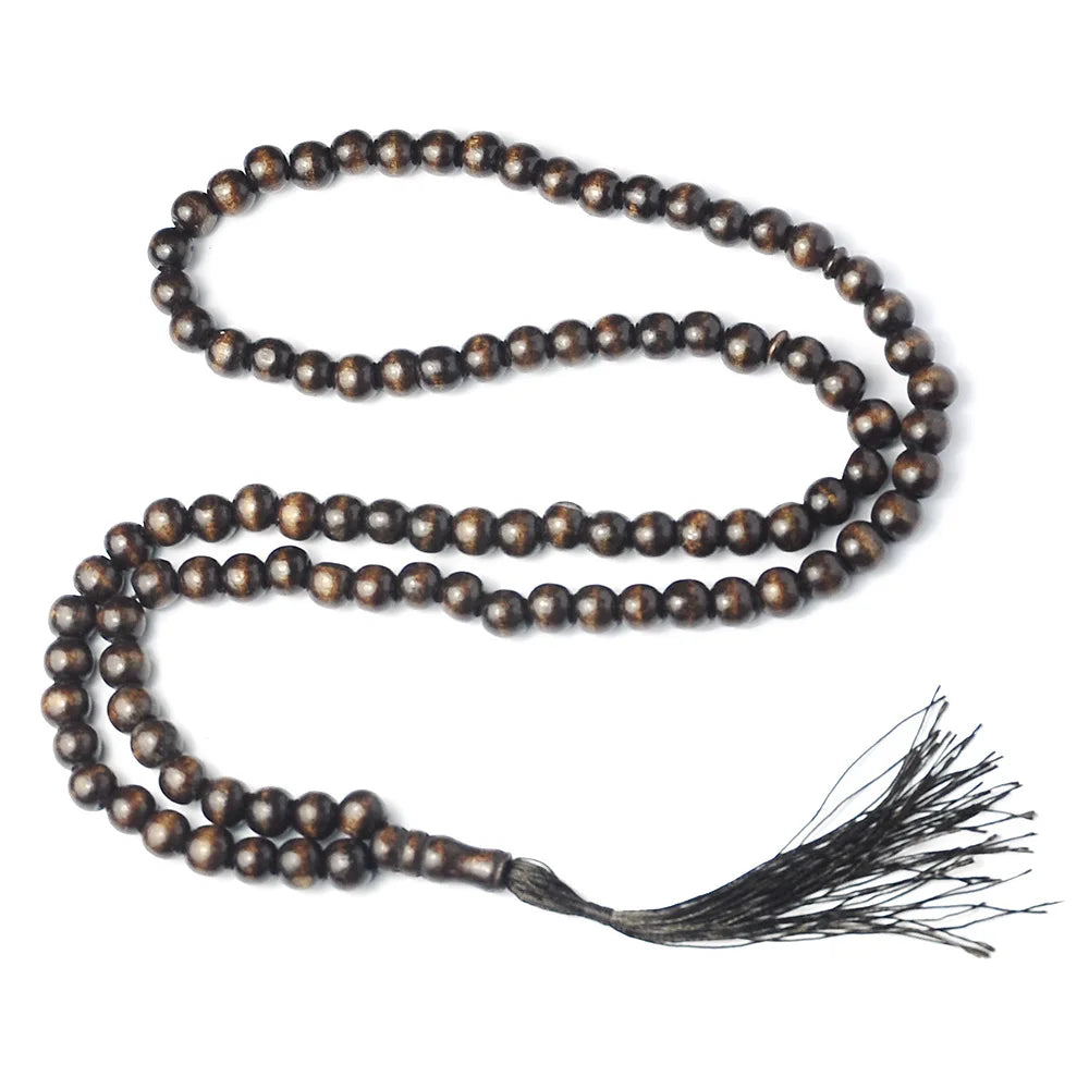 Muslimisches Gebetsarmband aus Holzperlen (Tasbih)