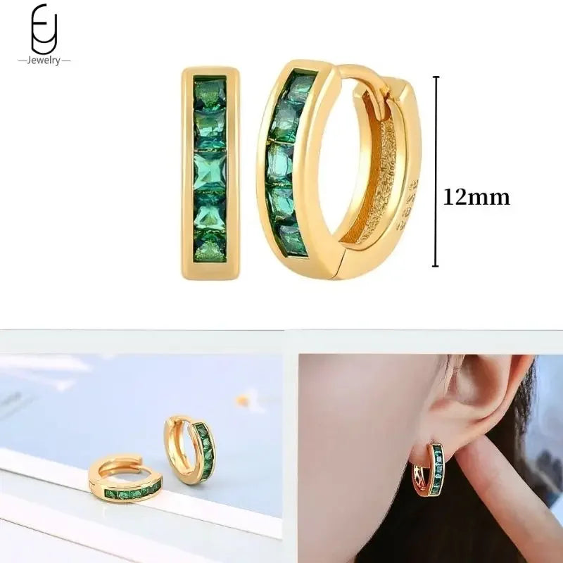 Trendige Herz-Creolen aus 925 Sterling Silber mit Zirkon