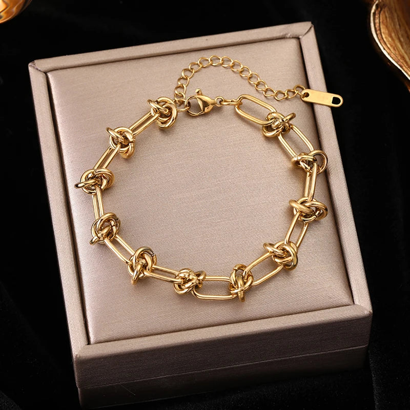 Exklusives EILIECK Armband: 316L Edelstahl mit 18K Goldplattierung