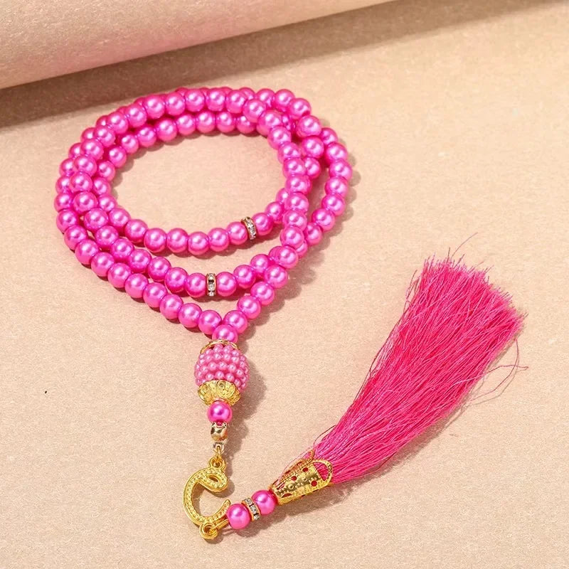 Ethnische Tesbih aus Steinperlen