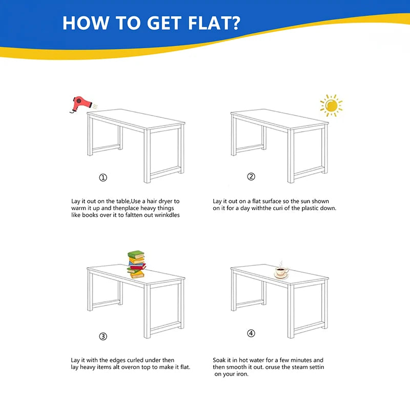 Abwaschbare PVC-Tischdecke (Einfarbig & Anpassbar)