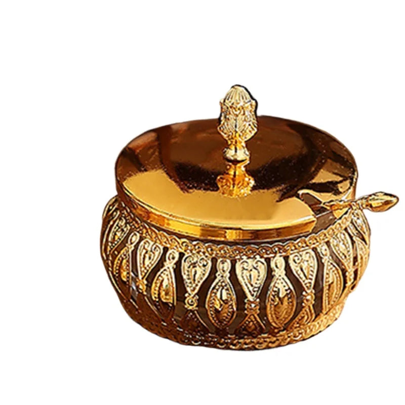 Elegantes Gewürzgläser-Set aus Metall und Glas (Europäischer Stil)