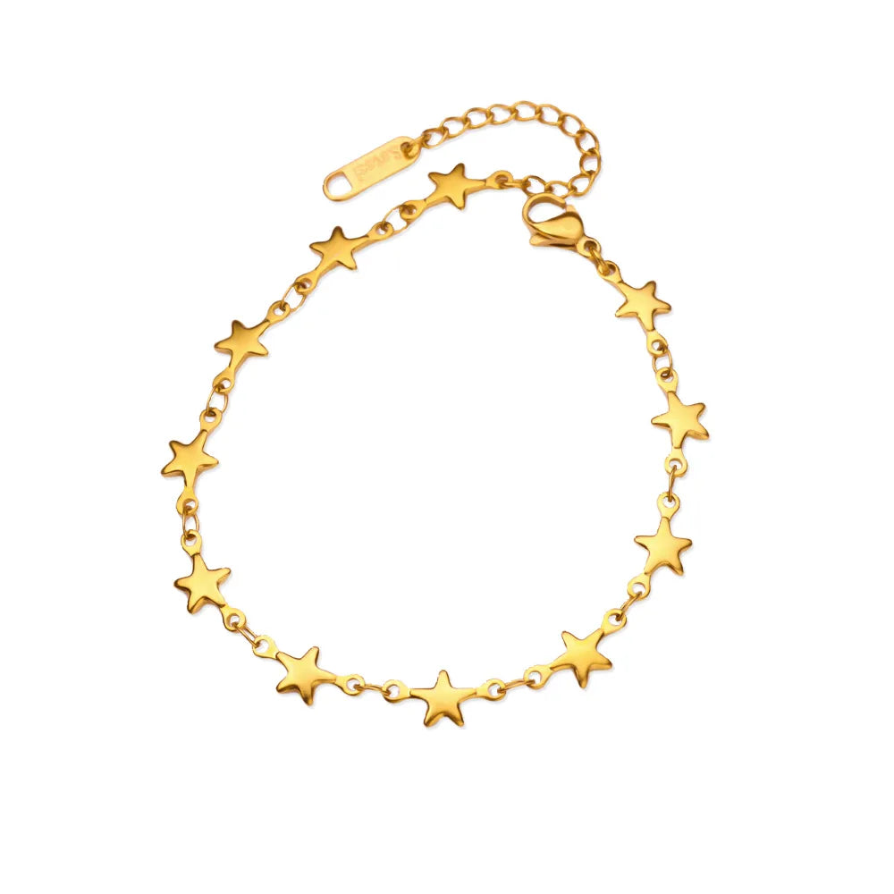 Herz-Armband „Eternal Love“ – Goldfarben & Wasserfest aus Edelstahl