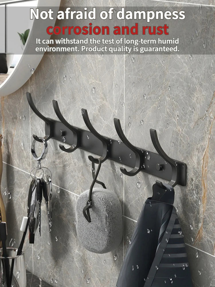 Rustikale Hakenleiste aus Aluminiumlegierung (6 Haken)