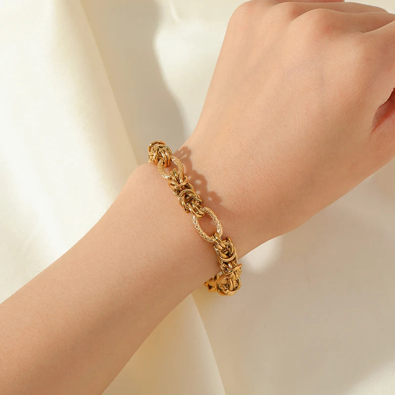 Exklusives EILIECK Armband: 316L Edelstahl mit 18K Goldplattierung