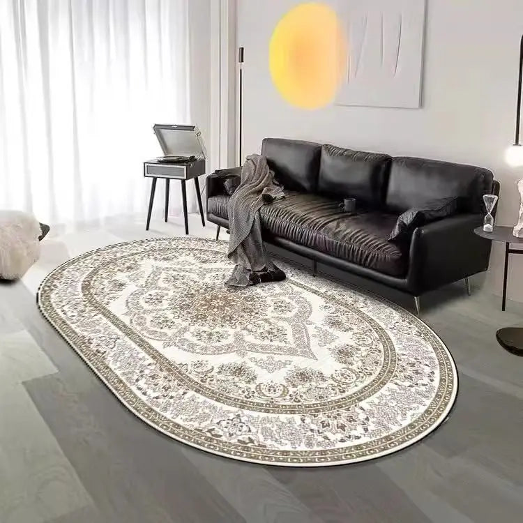 Boho-Persian Oval Rug– Ultraleicht, Waschbar & 3D-Präzision