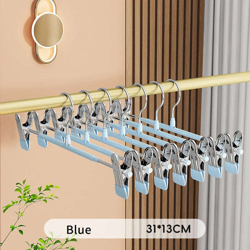 Verstellbare Hosen- und Rock-Kleiderbügel mit Clips