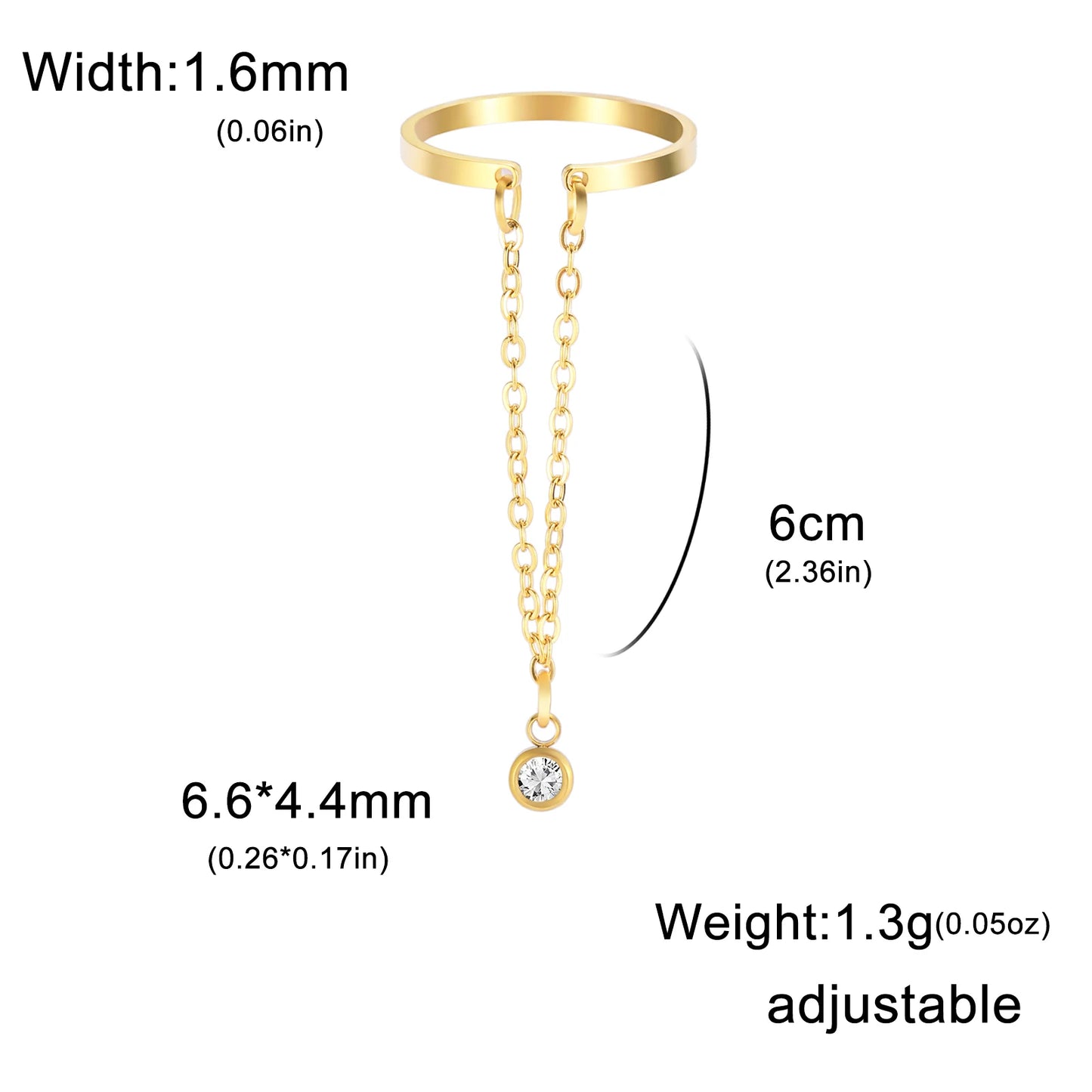 Vielseitiger Lemegeton Offener Ring aus Edelstahl (18K vergoldet)