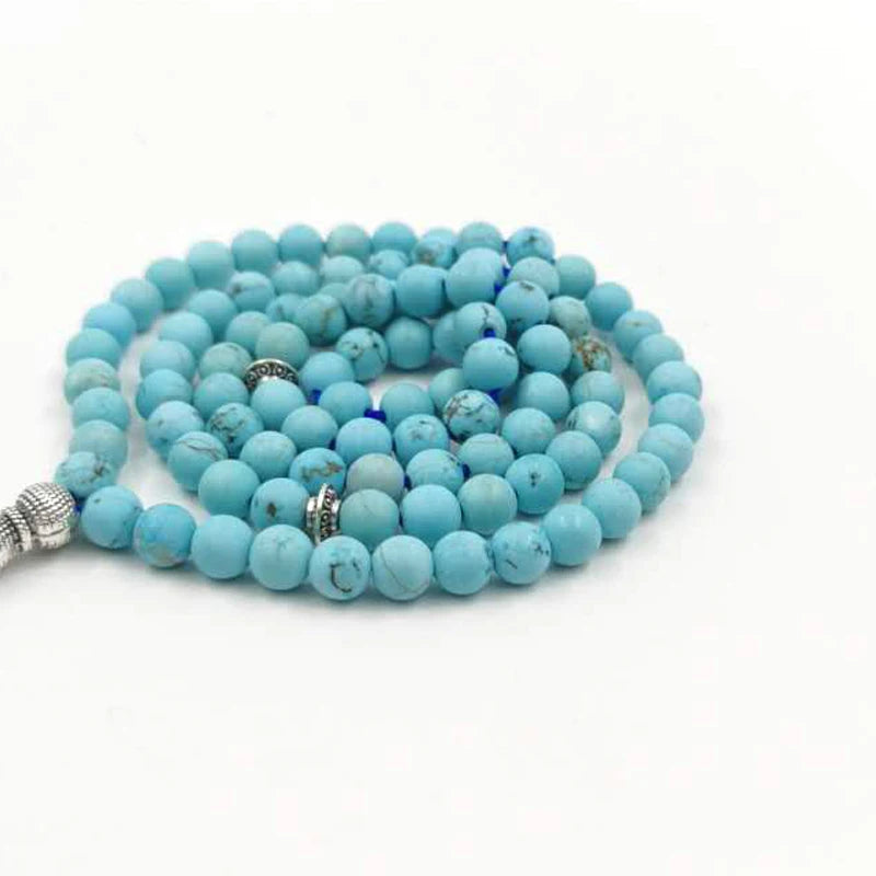 Muslimisches Tasbih Armband aus Natur-Türkis (99 Perlen)