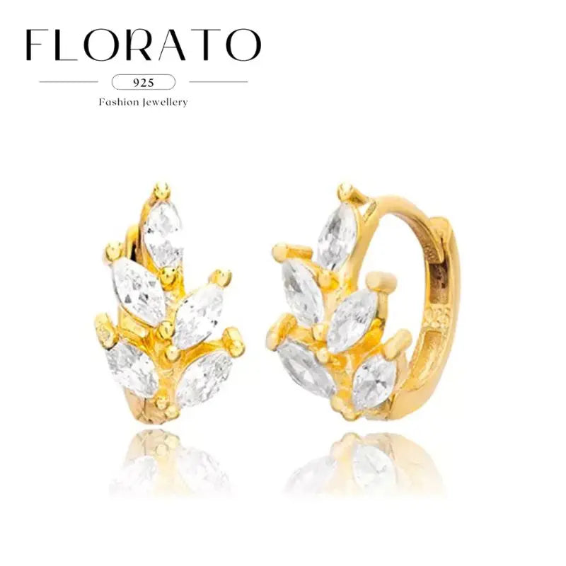 Luxuriöse Creolen mit unregelmäßigem Zirkon und Perlen-Akzenten