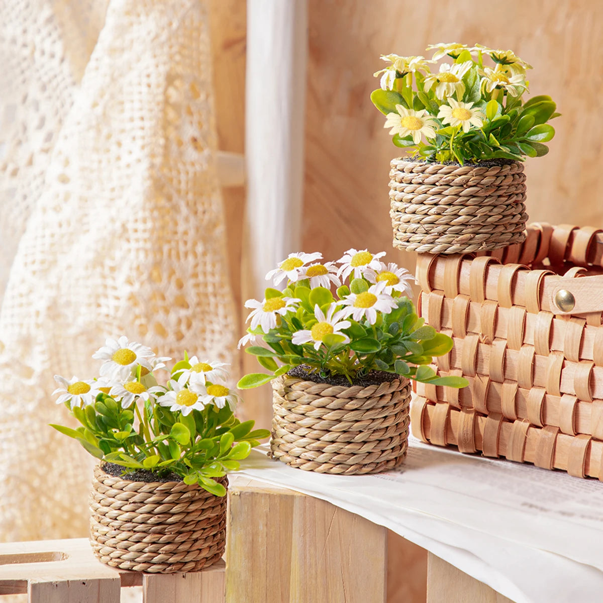 Künstliches Gras im Topf Dekoration