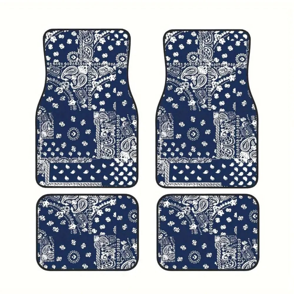 Premium Boho Auto-Fußmatten „Nomad Style“ – 4er-Set für Stil & Sicherheit