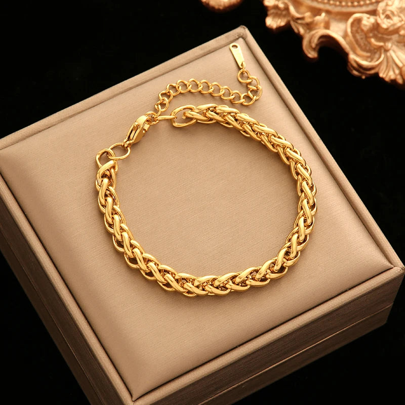 Exklusives EILIECK Armband: 316L Edelstahl mit 18K Goldplattierung