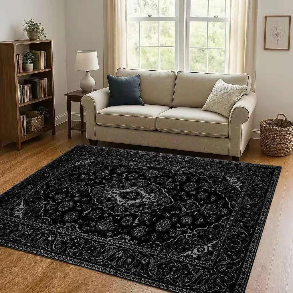 „Royal Geometric“ – Kristall-Samt Perserteppich