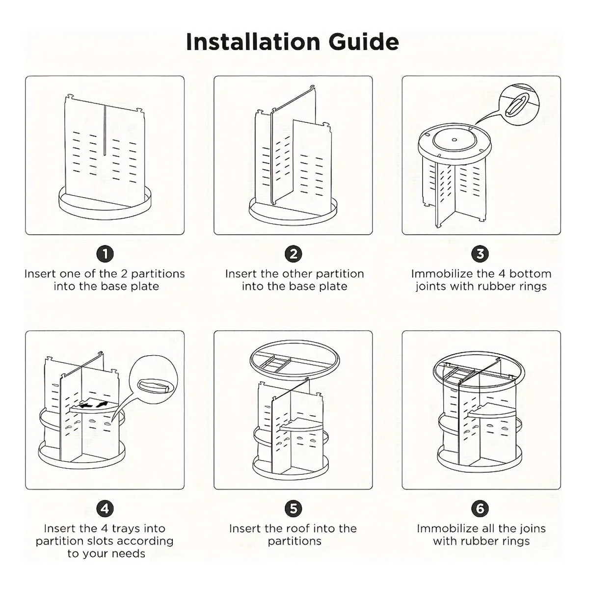 360° Drehbarer Kosmetik-Organizer (Transparent)