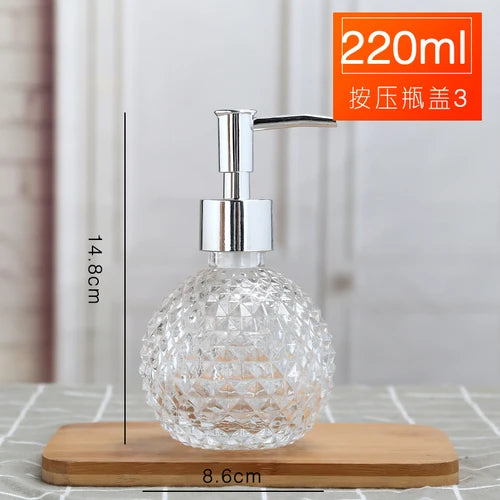 Elegante Seifenspender-Flasche aus Glas