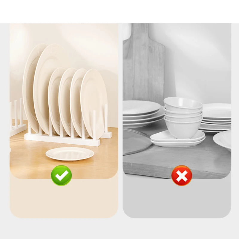 Multifunktionales Abtropfgestell für Geschirr und Deckel