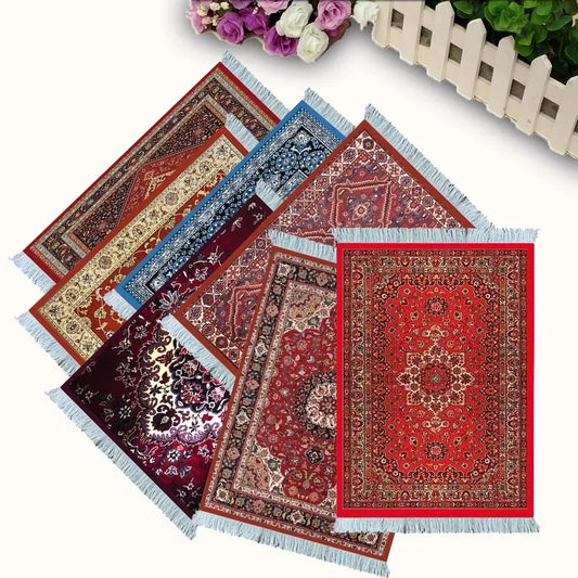 Exklusives Mousepad „Royal Weave“ – Gewebter Orient-Teppich mit Echtheits-Fransen