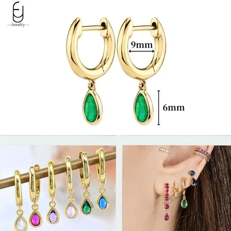 Trendige Herz-Creolen aus 925 Sterling Silber mit Zirkon