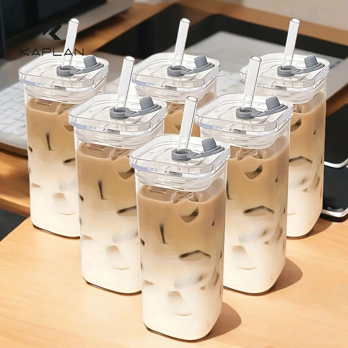 Quadratische Gläser aus Borosilikatglas für Partys