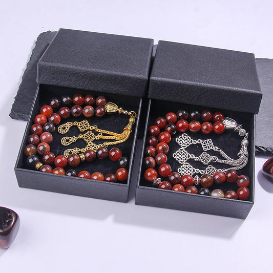 Exklusive Islamische Gebetskette (Misbah) aus Naturstein