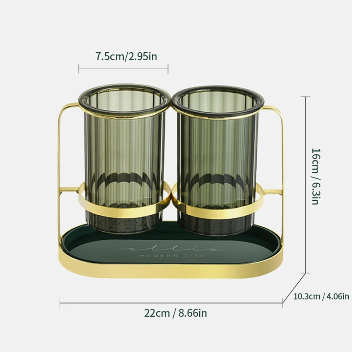 Eleganter Besteckhalter mit Wand- und Tischfunktion
