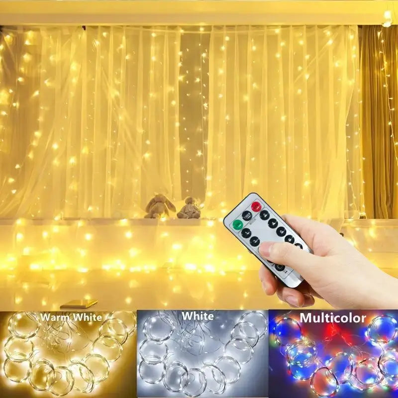 USB-betriebene LED-Lichterkette (Vorhang-Design)