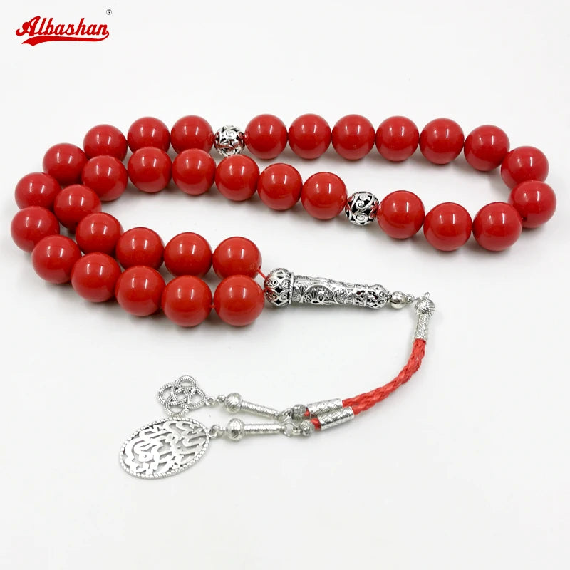 Großes Muslimisches Tasbih aus Roter Harz (Tesbih)