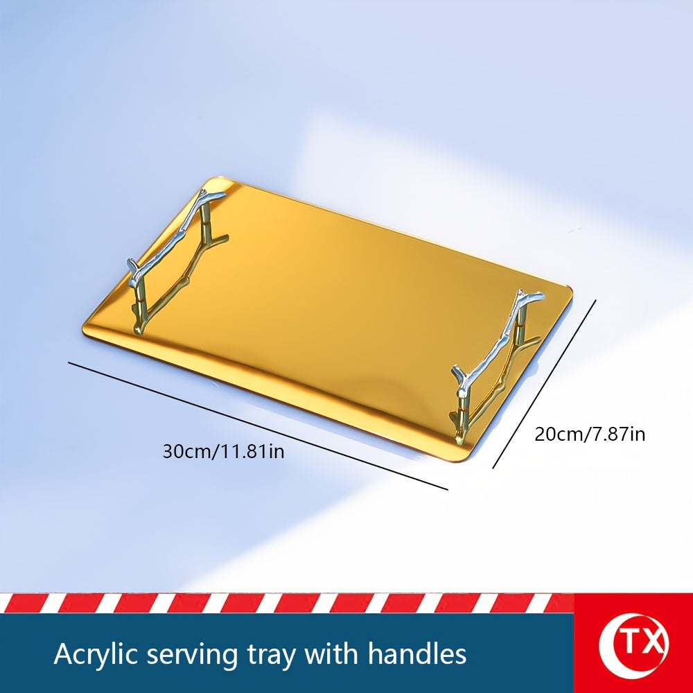 Modernes Acryl-Serviertablett mit Spiegeleffekt