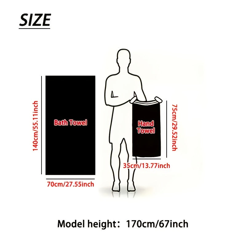 Modernes Korallenfleece Hand- und Badetuch-Set