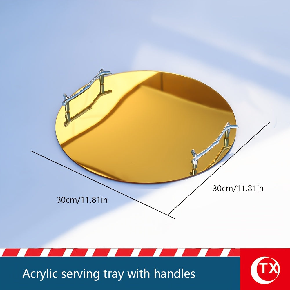 Modernes Acryl-Serviertablett mit Spiegeleffekt