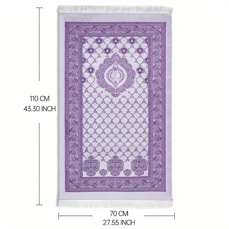 Tragbarer Islamischer Gebetsteppich-Set mit 99 Perlen