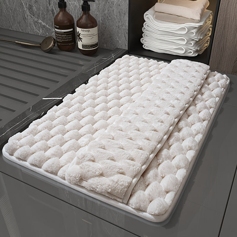 Memory Foam Badematte aus Flanell mit Langflor