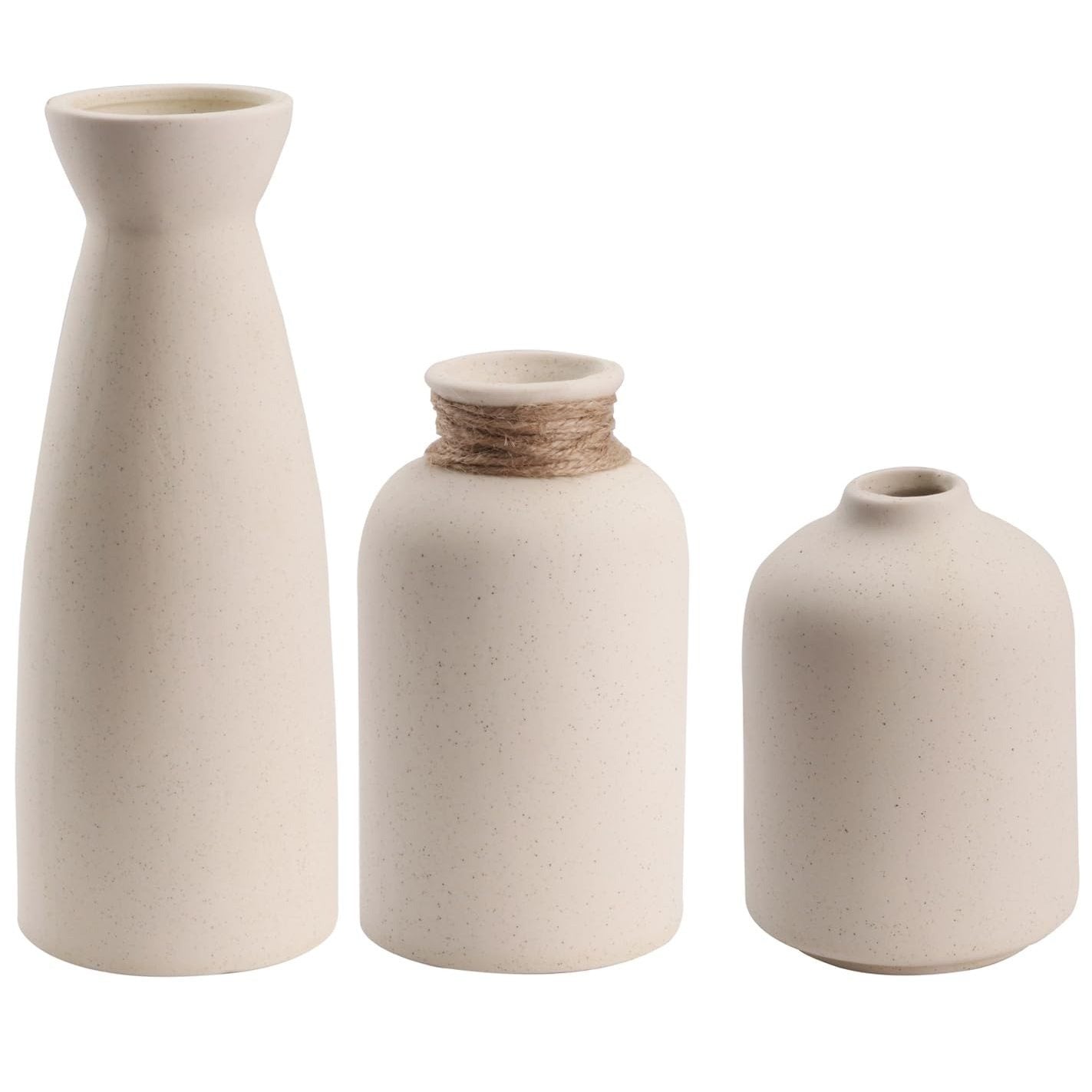 Vintage Keramik Blumenvase mit geometrischem Muster