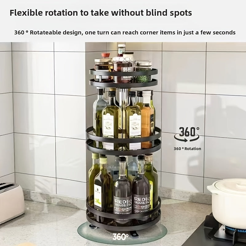 Rotierendes 2- oder 3-stöckiges Gewürzregal aus Metall